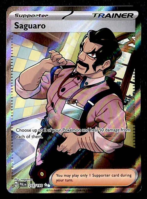 Saguaro Full Art Secret Rare Paldea Evolved 255/193, NM Pokemon Card Saguaro Full Art Secret Rare Paldea Evolved 255/193, NM Pokemon Card