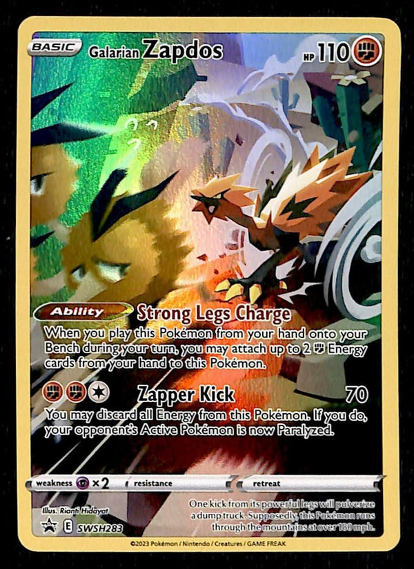 Galarian Zapdos Full Art Black Star Promo SWSH 283, NM Pokemon Card