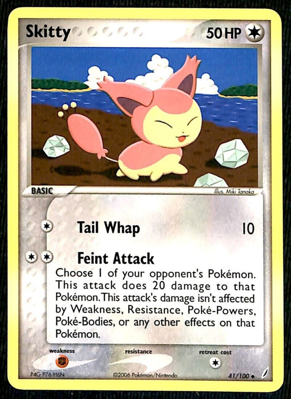 Skitty Crystal Guardians NM, 41/100 Pokemon Card