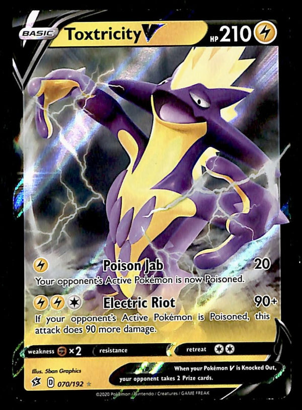 Toxtricity V Ultra Rare Rebel Clash 070/192, NM Pokemon Card