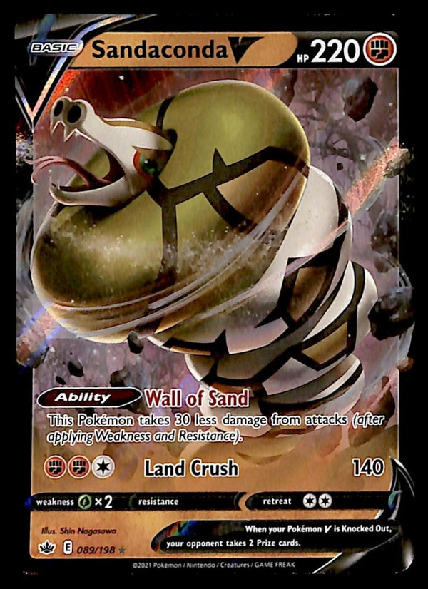 Sandaconda V Chilling Reign 089/198, NM Pokemon Card