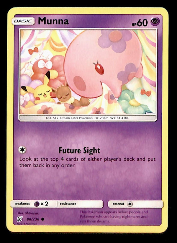 MunnaCommon Unified Minds 88/236, NM Pokemon Card