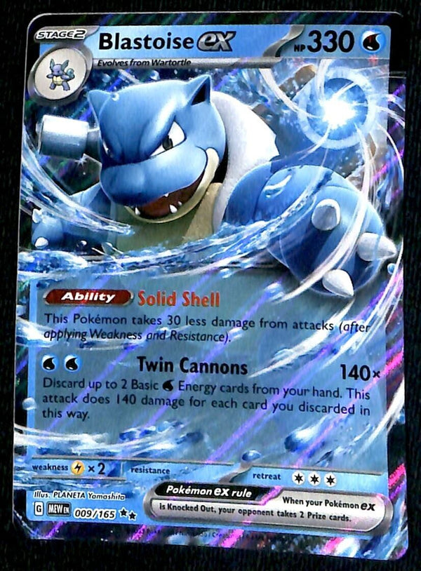 Blastoise ex Scarlet & Violet 151 009/165, NM Pokemon Card