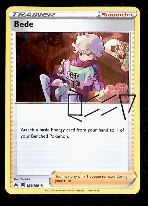 Bede Holo Crown Zenith 124/159, NM Pokemon Card