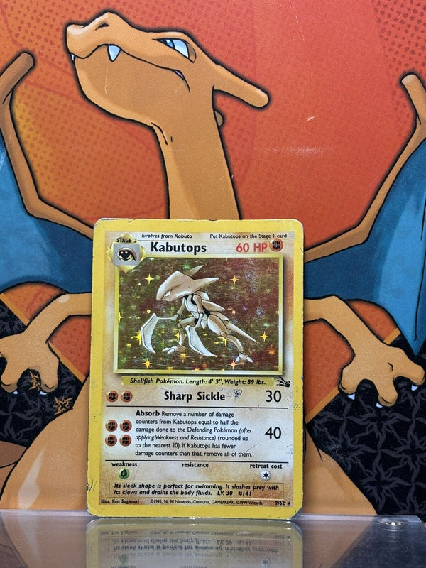 Kabutops Holo Fossil VG, 9/62 Pokemon Card