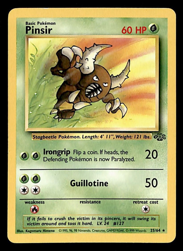 Pinsir Jungle LP, 25/64 Pokemon Card
