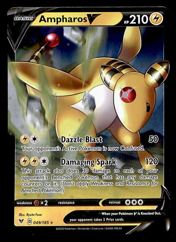 Ampharos V Vivid Voltage 049/185, NM Pokemon Card
