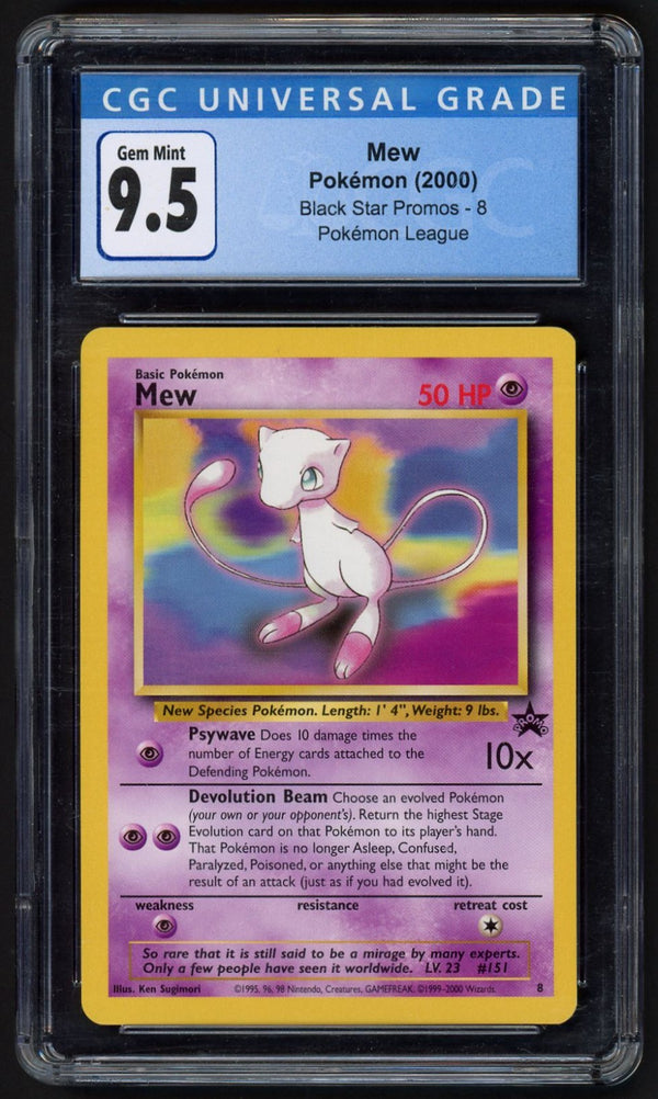 Mew Black Star Promo 8, CGC 9.5 Pokémon Card