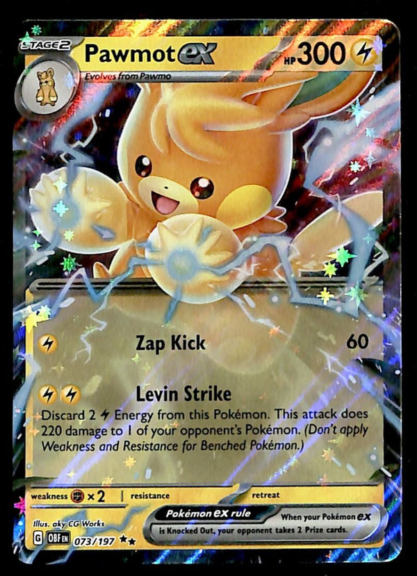 Pawmot ex Obsidian Flames 073/197, NM Pokemon Card