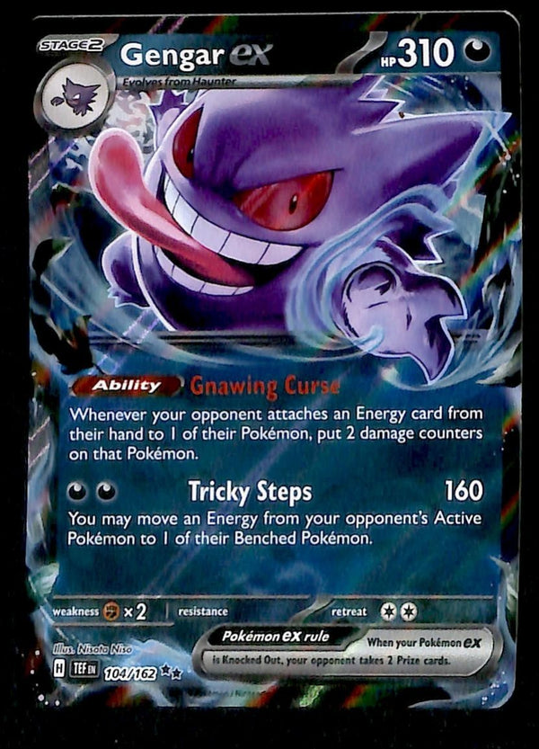 Gengar ex Ultra Rare Temporal Forces 104/162, NM Pokemon Card