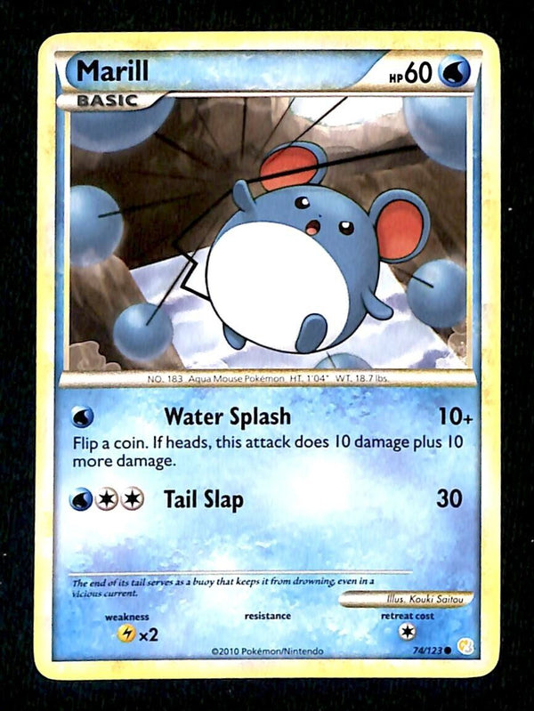 Marill Heartgold & Soulsilver NM, 74/123 Pokemon Card