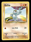 Machop Base Set 1999-2000 4th Print VG, 52/102 Pokemon Card.