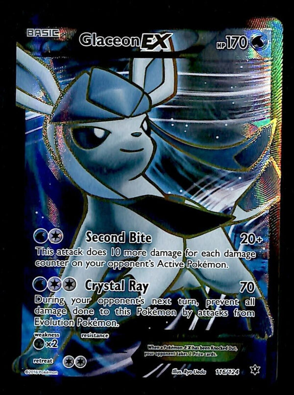 Glaceon EX Fates Collide 116/124, EX-NM Pokemon Card
