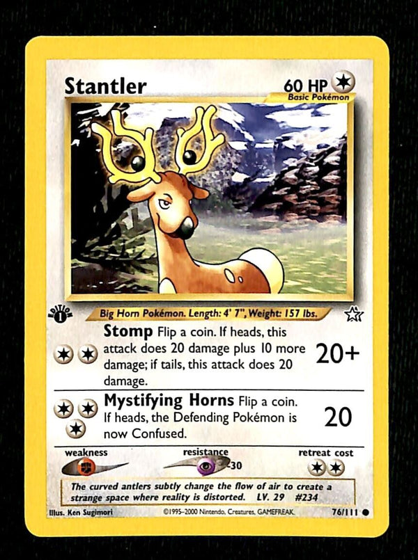 Stantler 1st Edition Neo Genesis NM 76/111 Pokemon Card