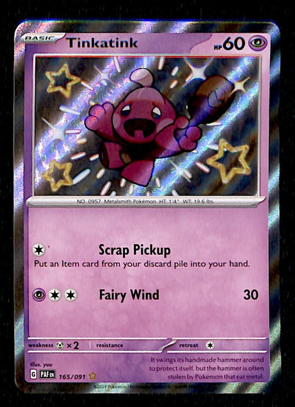 Tinkatink Shiny Rare Paldean Fates 165/091, NM Pokemon Card