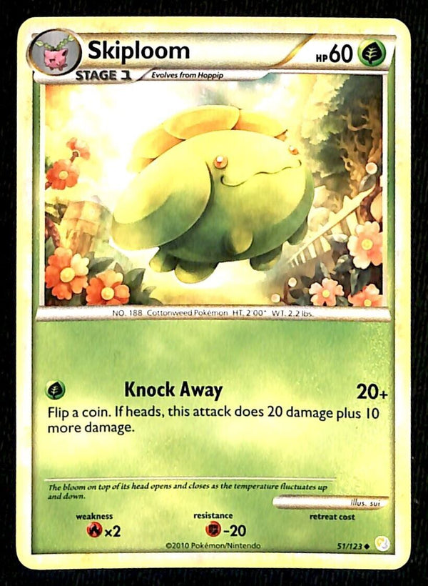 Skiploom Heartgold & Soulsilver NM, 51/123 Pokemon Card