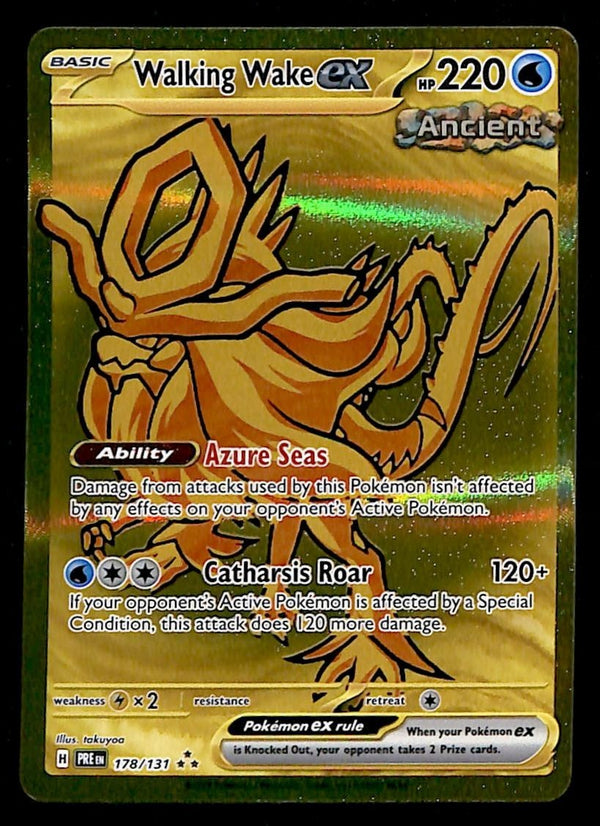 Walking Wake Ex Hyper Rare Prismatic Evolutions 178/131, NM Pokemon Card