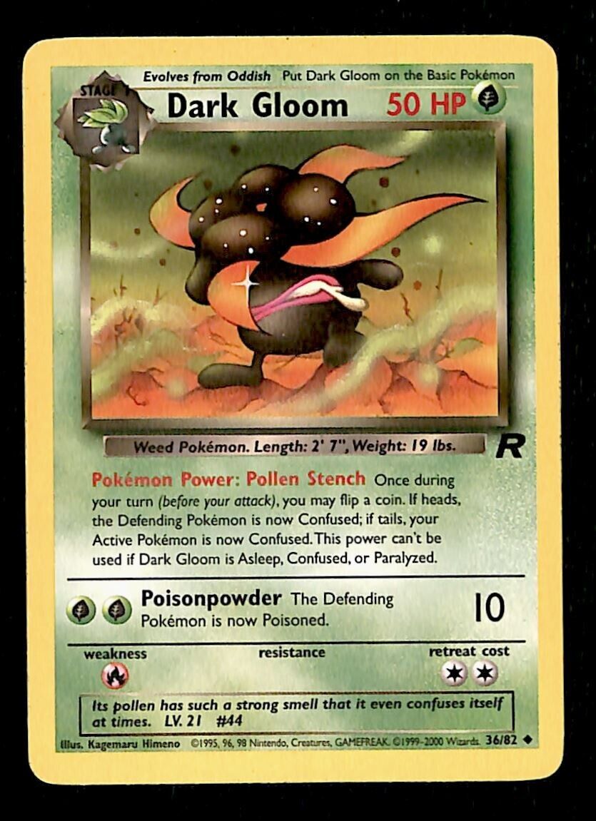 Dark Gloom Team Rocket EX, 36/82 Pokemon Card.