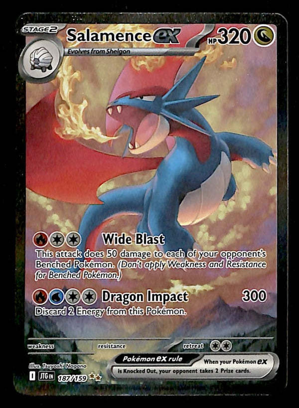Salamence Illustration Rare Journey Together 187/159, NM Pokemon Card Salamence Illustration Rare Journey Together 187/159, NM Pokemon Card