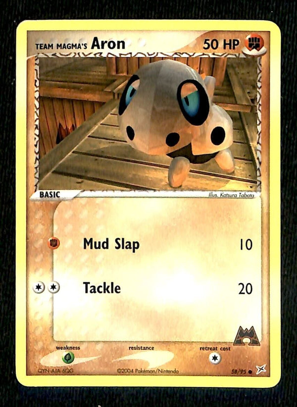 Aron Team Magma Vs Aqua NM, 58/95 Pokemon Card Aron Team Magma Vs Aqua NM, 58/95 Pokemon Card