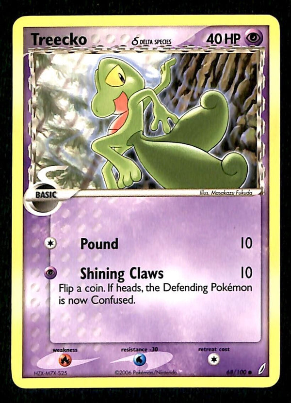 Treecko Crystal Guardians NM, 68/100 Pokemon Card Treecko Crystal Guardians NM, 68/100 Pokemon Card