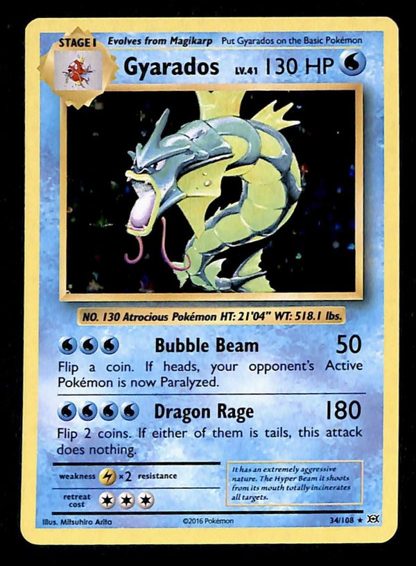 Gyarados Holo Evolutions 34/108, EXPokemon Card