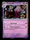 Shiny Tinkatuff Ultra Rare Paldean Fates 166/091, NM Pokemon Card