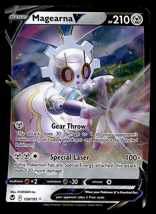 Magearna V Ultra Rare Silver Tempest 128/195, NM Pokemon Card
