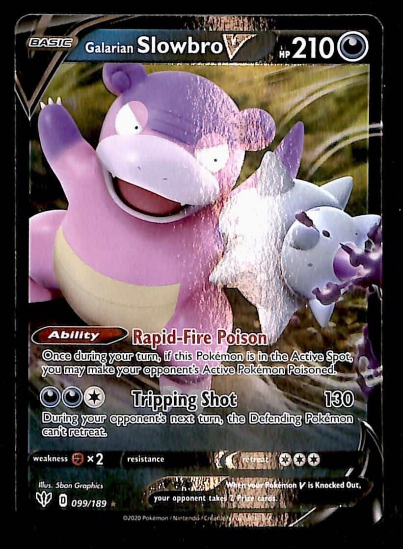 Slowbro V Ultra Rare Darkness Ablaze 099/189, NM Pokemon Card