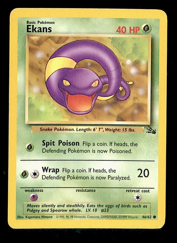 Ekans Fossil LP, 46/62 Pokemon Card