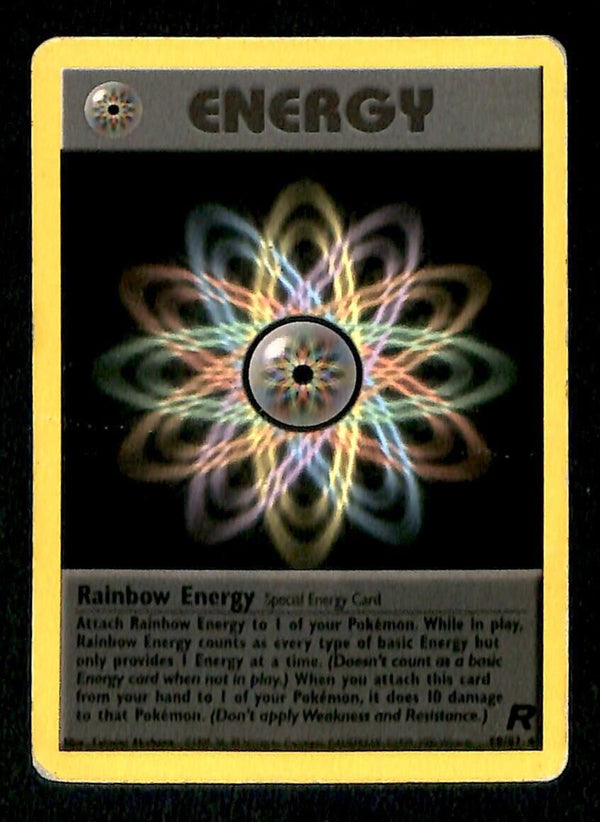 Rainbow Energy Team Rocket VG, 80/82 Pokemon Card.