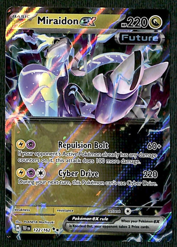 Miraidon ex Ultra Rare Temporal Forces 122/162, NM Pokemon Card Miraidon ex Ultra Rare Temporal Forces 122/162, NM Pokemon Card