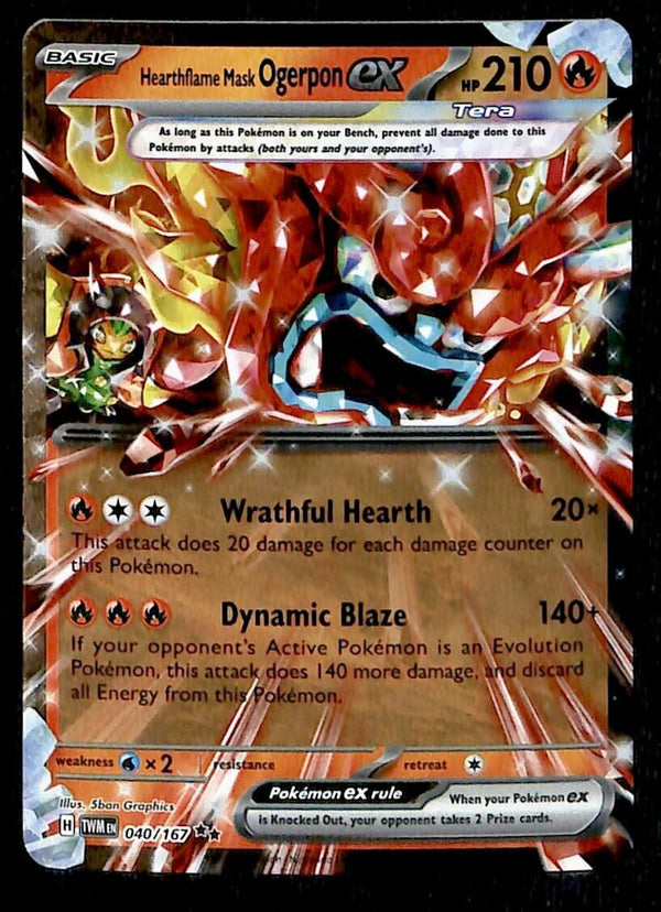 Ogerpon EX Ultra Rare Twilight Masquerade 040/167, NM Pokemon Card Ogerpon EX Ultra Rare Twilight Masquerade 040/167, NM Pokemon Card