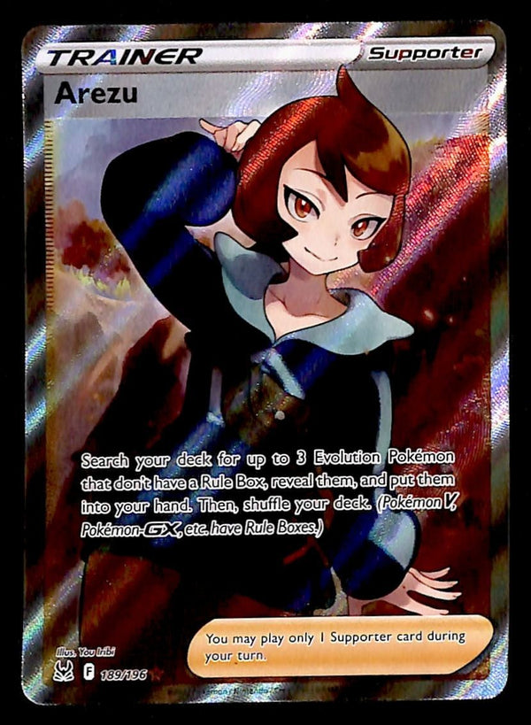 Arezu Full Art Trainer Lost Origin 189/196, NM Pokemon Card
