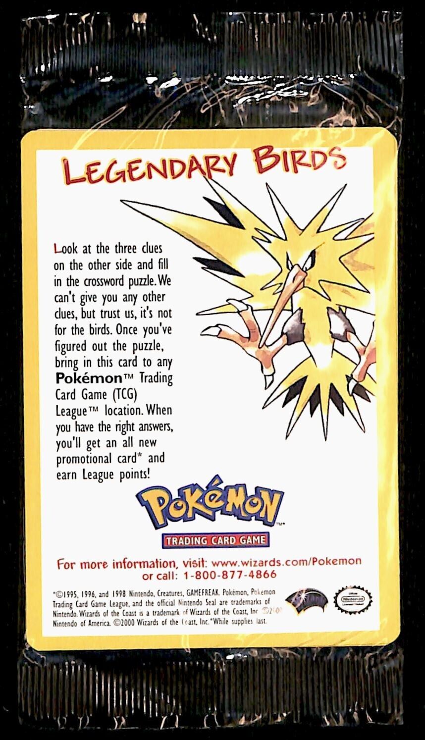 Sealed Legendary Birds Zapdos Black Star Promo 23,  Pokemon Card