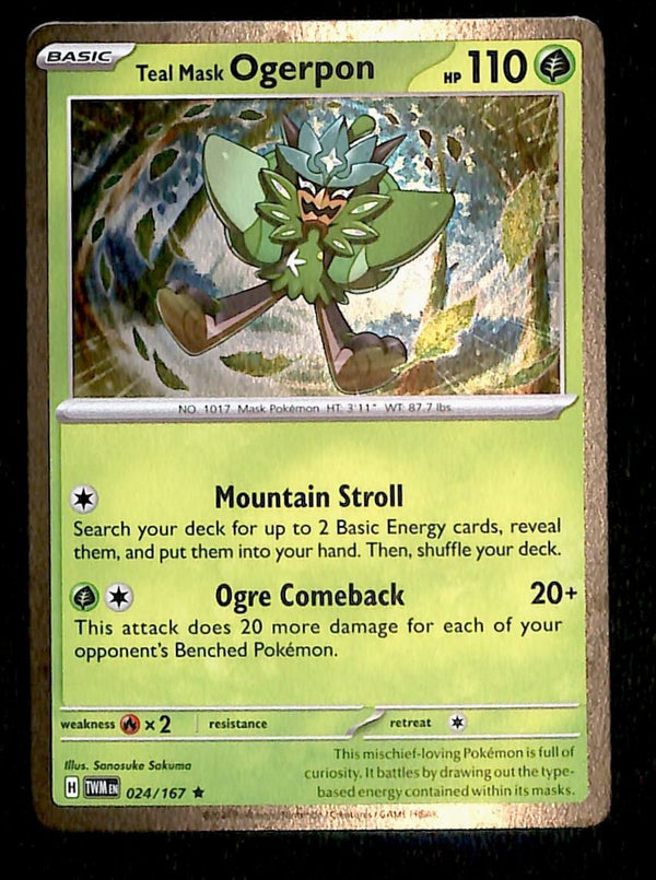 Ogerpon Cosmos Holo Twilight Masquerade 024/167, NM Pokemon Card