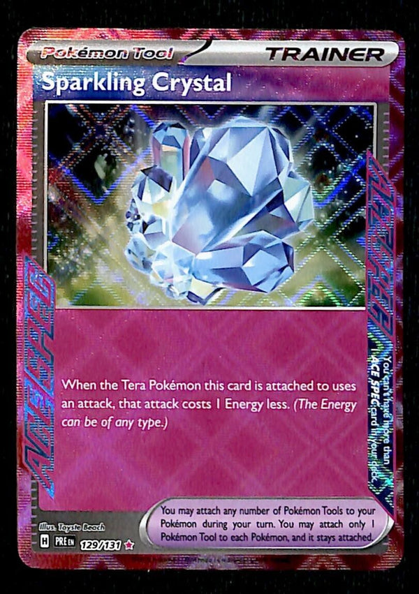 Sparkling Crystal Ace Spec Prismatic Evoloutions 129/131, NM Pokemon C Sparkling Crystal Ace Spec Prismatic Evoloutions 129/131, NM Pokemon C