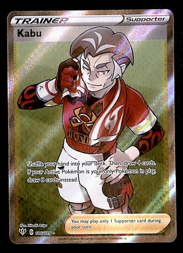 Kabu Trainer Full Art Darkness Ablaze 186/189, NM Pokemon Card Kabu Trainer Full Art Darkness Ablaze 186/189, NM Pokemon Card