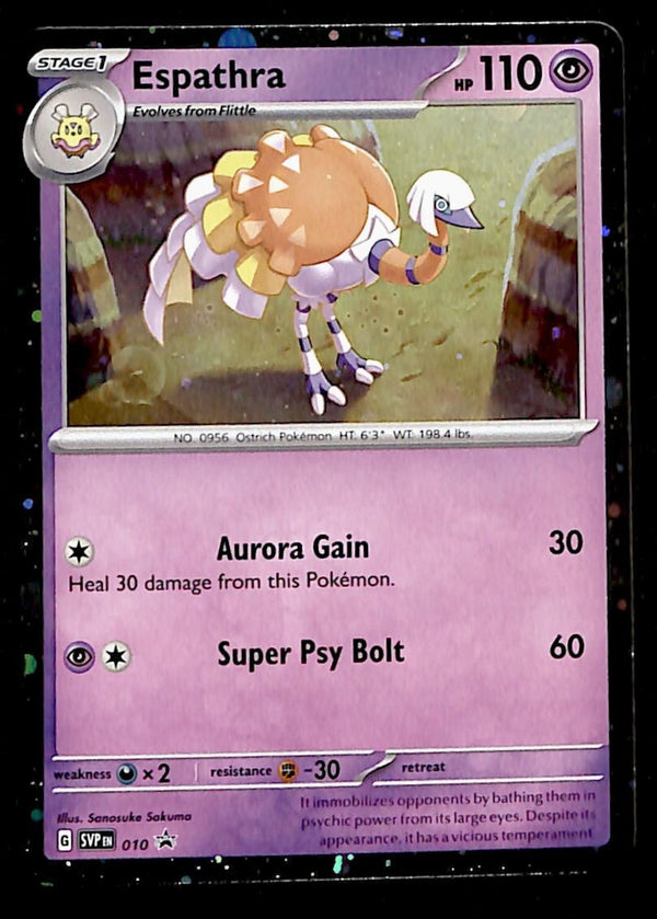 Espathra Holo Black Star Promo SVP 010, NM Pokemon Card