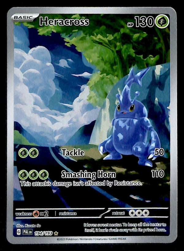 Heracross Special Illistration Rare Paldea Evolved 194/193, NM Pokemon Card