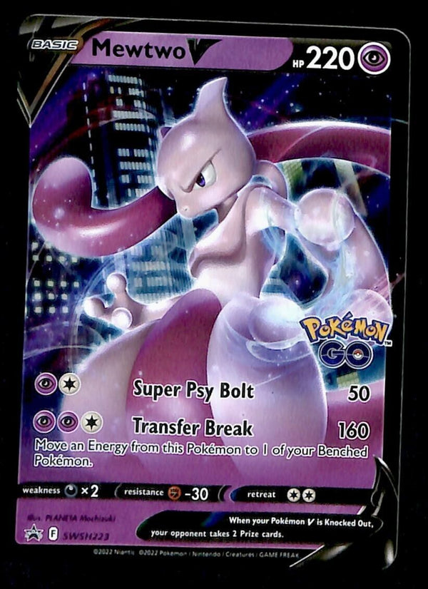 Mewtwo V Black Star Promo SWSH223, NM Pokemon Card