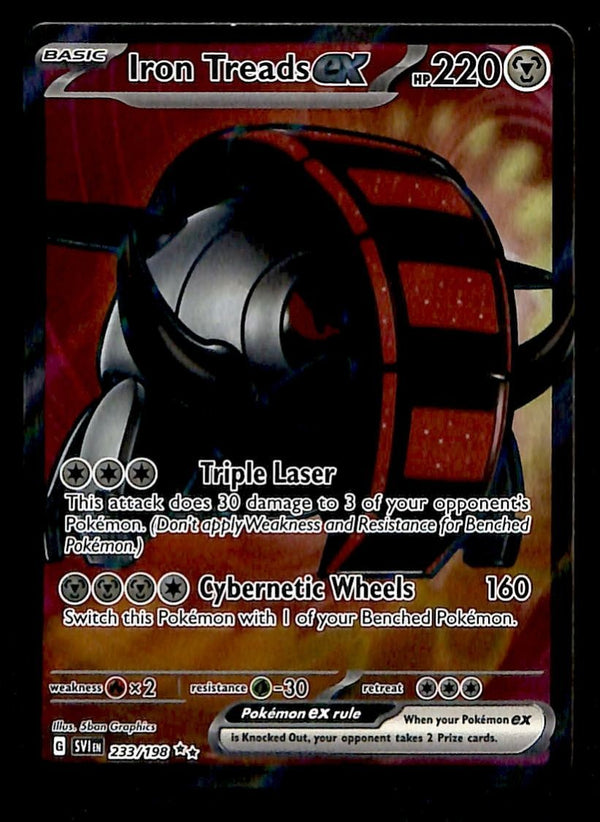 Iron Treads ex Full Art Scarlet & Violet Base 233/198, NM Pokemon Card