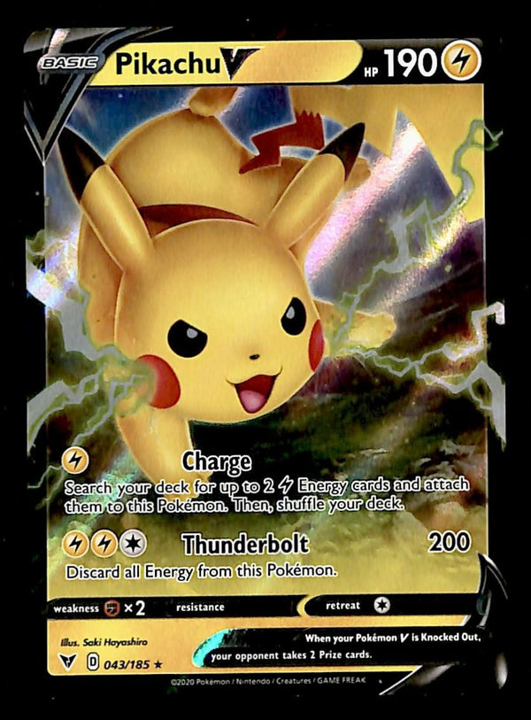 Pikachu V Ultra Rare Vivid Voltage 043/185, NM Pokemon Card