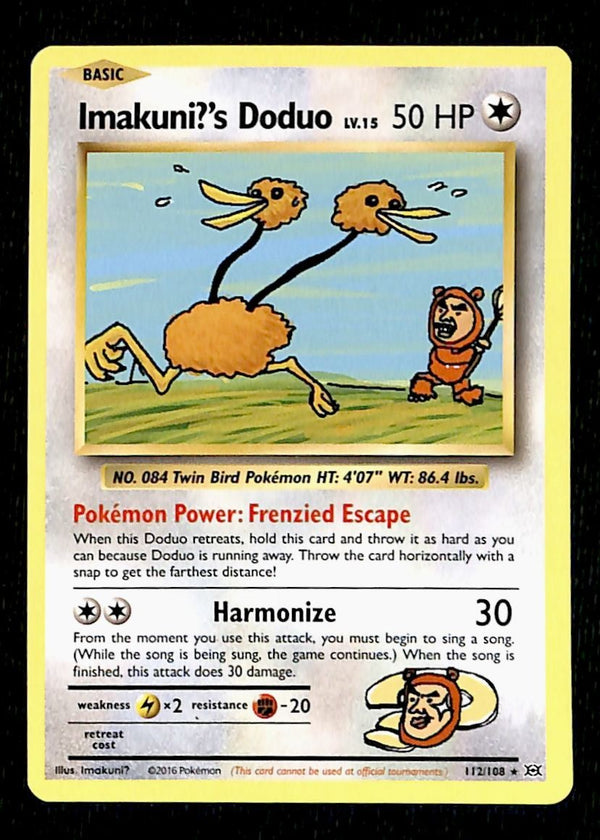 Imakuni?'s Doduo Secret Rare Evolutions 112/108, NM Pokemon Card