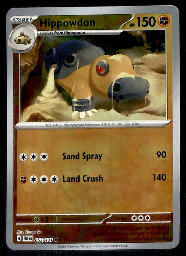 Hippowdon Pokeball Prismatic Evoloutions 053/131, NM Pokemon Card Hippowdon Pokeball Prismatic Evoloutions 053/131, NM Pokemon Card