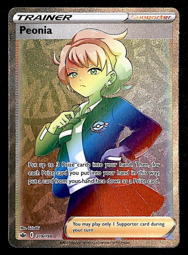 Peonia Rainbow Rare Chilling Reign 219/198, NM Pokemon Card Peonia Rainbow Rare Chilling Reign 219/198, NM Pokemon Card