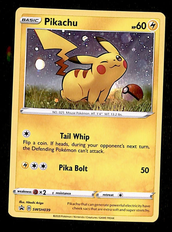 Pikachu  Holo Promo SWSH039, NM PokemonCard