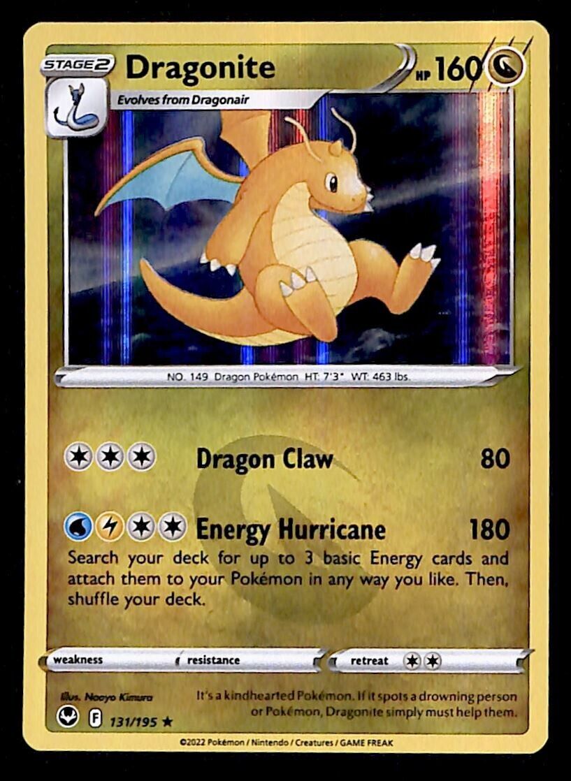 Dragonite Holo Silver Tempest 131/195, NM Pokemon Card