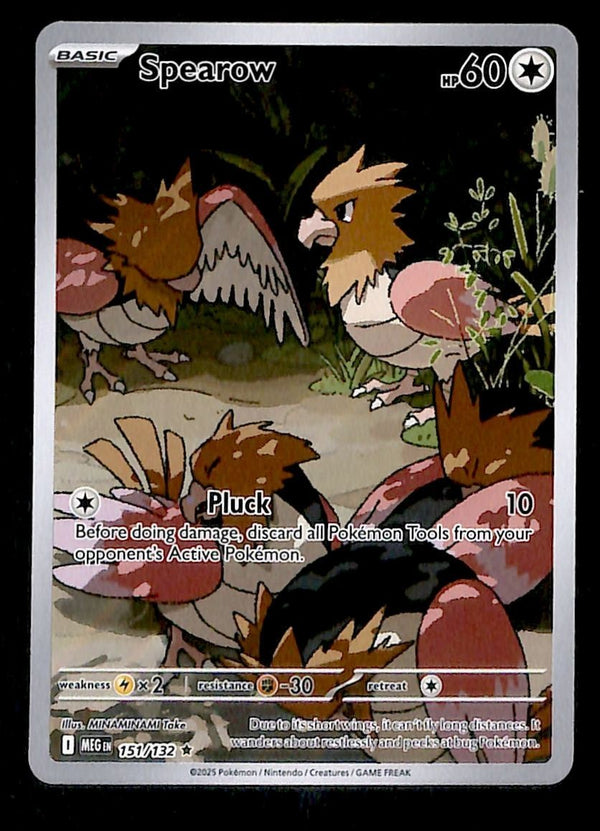 Spearow Illustration Rare Mega Evolution MEG 151/132, NM Pokemon Card