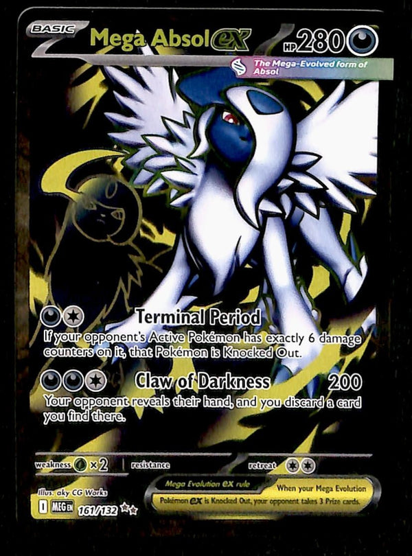Mega Absol ex Full Art Mega Evolution MEG 161/132, NM Pokemon Card